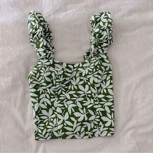 Abercrombie bubble strap poplin top